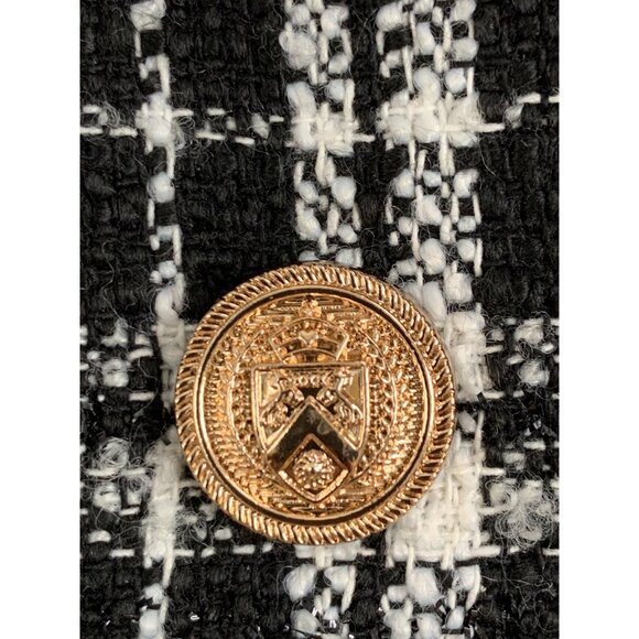 Rachel Parcell Black Sparkle Plaid Blazer  Double Breasted Size 4 RV10320 EUC - Picture 10 of 11